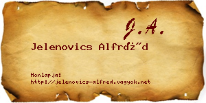 Jelenovics Alfréd névjegykártya