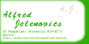 alfred jelenovics business card